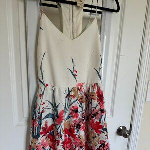 White and Pink Floral Dress